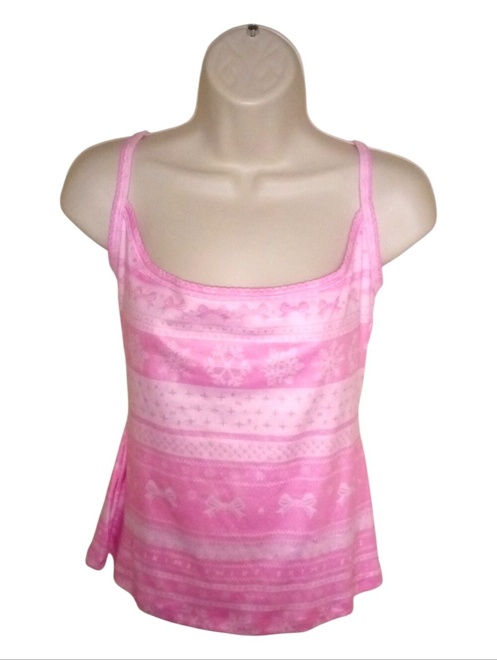New SKIMS Logo Plush Pointelle Cami Camisole Bubblegum Bow Pink Extra Large NWT